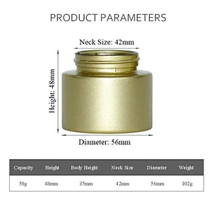 luxury 2oz 40g cream jar personal care packaging skin care hand cream lotion glass jar