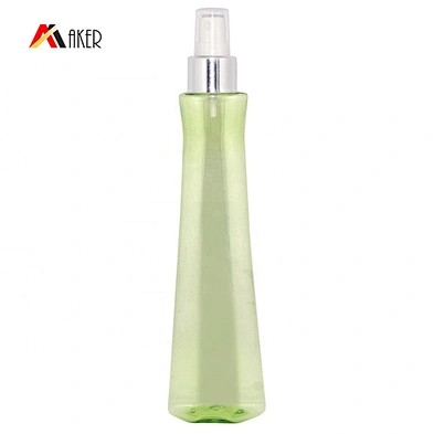 Wholesale 200ml PET empty mosquito repellent plastic bottle with silver aluminum covered plastic mist sprayer