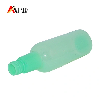 Round Shape 100ml 200ml Green Clear Cosmetic Biodegradable Plastic Bottle with Aluminum Screw Cap