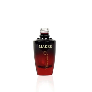 empty black gradient red 30ml cosmetic packaging personal skin care face cream lotion pump glass bottle