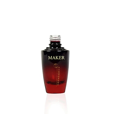 empty black gradient red 30ml cosmetic packaging personal skin care face cream lotion pump glass bottle