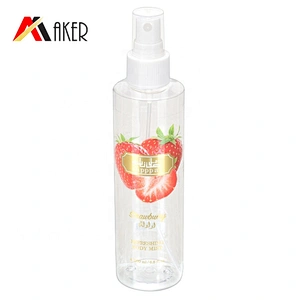 Hottest design empty cylinder shape clear pet cosmetic plastic spray bottle 200ml with mist sprayer