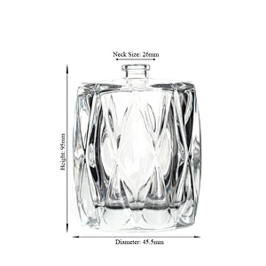 Wholesale Empty 90ml Clear Glass Flower Reed Diffusers Bottle Set With Wooden Cork For Room Decor