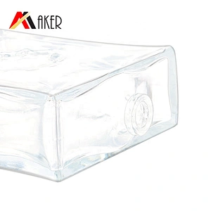 Luxury empty 100ml special shape clear crystal perfume glass bottle with gold aluminum sprayer acrylic cap