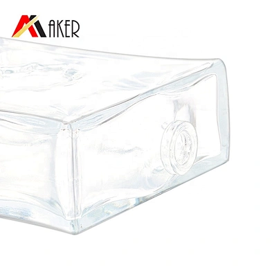 Luxury empty 100ml special shape clear crystal perfume glass bottle with gold aluminum sprayer acrylic cap