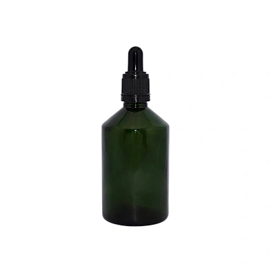 Slant shoulder round empty 60ml 100ml glass mist sprayer serum bottle with all metal pump