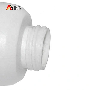 Wholesale new design 650ml square white HDPE plastic empty shower gel bottle with pump