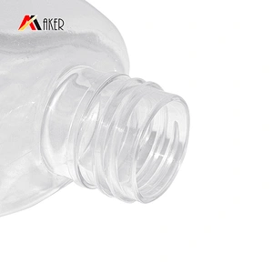 New design clear empty 200ml PET plastic mouthwash bottle with plastic screw cap