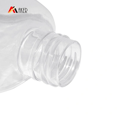 New design clear empty 200ml PET plastic mouthwash bottle with plastic screw cap