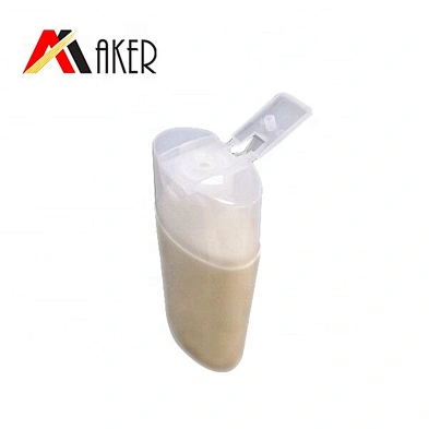 China factory price white flat shape empty 30ml PE shampoo lotion plastic bottle with flip top cap