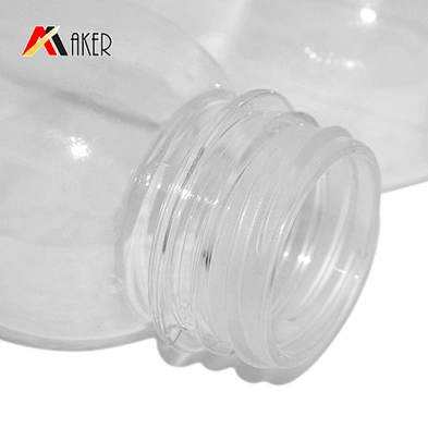wholesale Boston round shape plastic 350ml PET beverage juice bottle drinking water bottles with cap