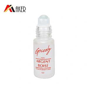 Fashion design 5ml empty frosted deodorant perfume glass roll on bottle with glass roller ball and screw cap