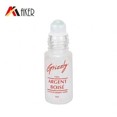 Fashion design 5ml empty frosted deodorant perfume glass roll on bottle with glass roller ball and screw cap