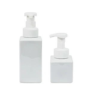 square 250ml 500ml pet shampoo packaging personal care foam pump hand sanitizer bottle shower gel plastic bottle