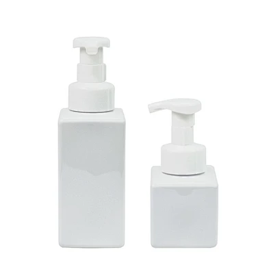 square 250ml 500ml pet shampoo packaging personal care foam pump hand sanitizer bottle shower gel plastic bottle