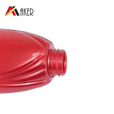 New arrival 750ml gradient red PET plastic cosmetic shampoo lotion bottle with black plastic lotion pump