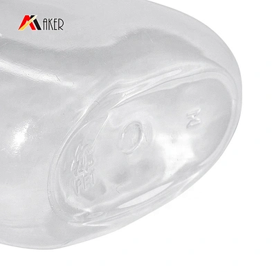 New design clear empty 200ml PET plastic mouthwash bottle with plastic screw cap