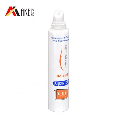 Hot sale custom 15ml LDPE plastic white squeeze empty lip gloss tube container