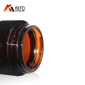 Factory price skin care 20ml amber cosmetic cream glass jar