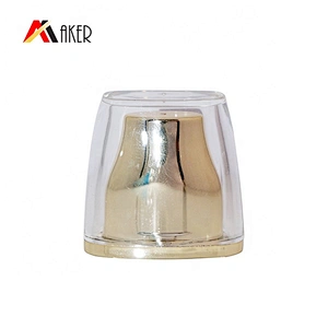 Empty 30ml luxury gold oval bb cream aluminum plastic cosmetic tube container with acrylic cap