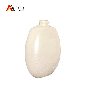 Body Lotion Bottles Round HDPE Liquid Shower Gel Plastic Empty 1L PE Shampoo Screen Printing Screw Cap 1000ml 32mm