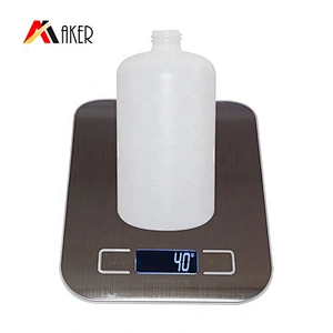 Factory price white Boston round 500ml PE plastic shampoo bottle with aluminum covered lotion pump