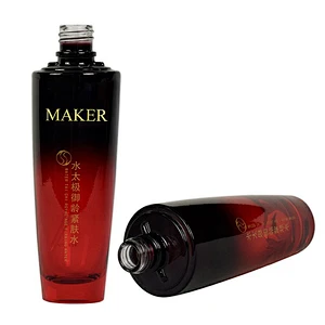 empty black gradient red 50ml cosmetic personal packaging skin care hand cream lotion glass bottle