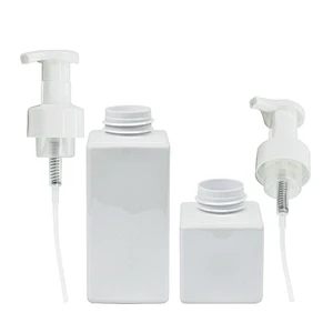 square 250ml 500ml pet shampoo packaging personal care foam pump hand sanitizer bottle shower gel plastic bottle