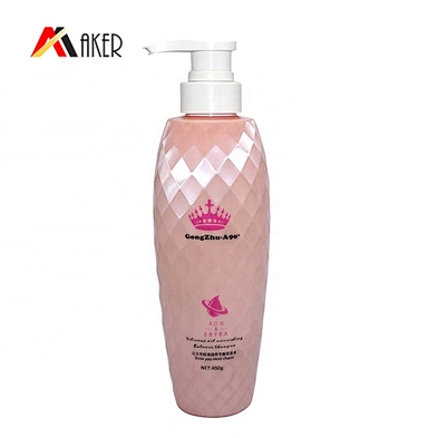 2020 New wholesale price pink PET plastic empty shampoo bottle 450ml with pump