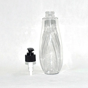 2020 Newest unique design 400ml empty clear PET plastic lotion bottles with pump