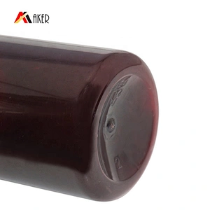 150ml amber round shape PET plastic medicine pill bottle with screw lid