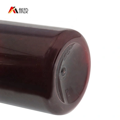 150ml amber round shape PET plastic medicine pill bottle with screw lid