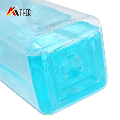 Wholesale 150ml clear square PET cosmetic toner bottle body lotion bottle packaging with plastic screw lid and inner plug