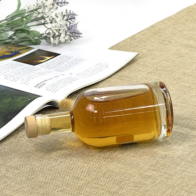 Empty Transparent 150ml Boston Glass Wine Bottle for Whisky Vodka Brandy Whiskey