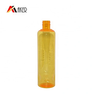 China wholesale empty 500ml unique round semi-transparent pet plastic bottles for shampoo