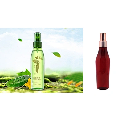 2020 Hottest unique wholesale price empty red 150ml PET cosmetic plastic spray bottle