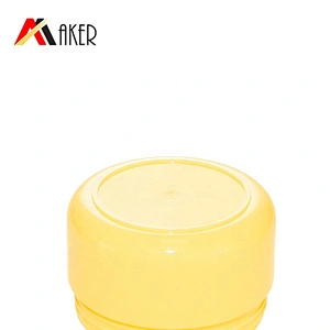 Cosmetic Mini Skin Care Face Cream Jar PP Plastic Hot Sale Empty Small Yellow 20g Screen Printing Beauty Packaging Round