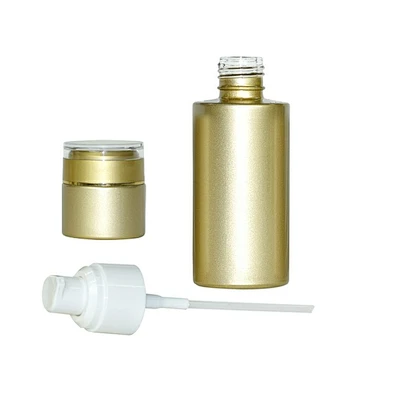 luxury custom glass bottle packaging printing gold 40ml skin care cream pump lotion personal care glass bottle
