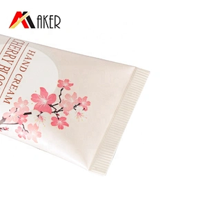 Fancy style 50ml white aluminum plastic laminated cosmetic hand cream tube ABL tube packaging with polygon screw cap