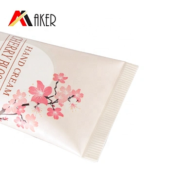Fancy style 50ml white aluminum plastic laminated cosmetic hand cream tube ABL tube packaging with polygon screw cap