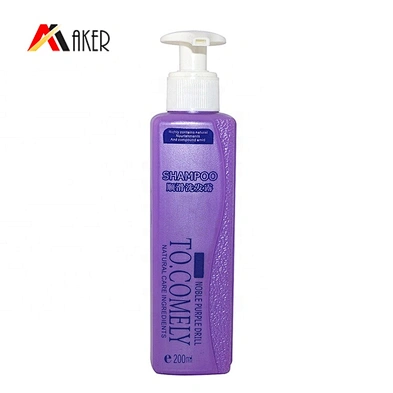 Nice design wholesale 200ml purple HDPE plastic bottle for shampoo