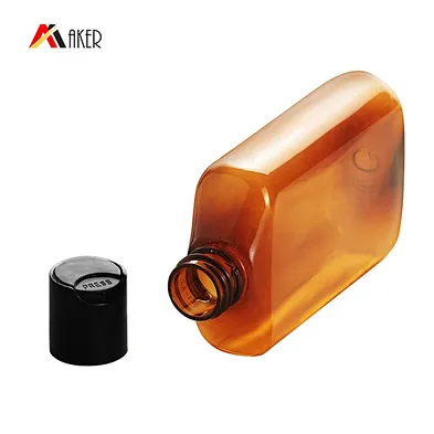 amber disc top cap shampoo bottle showel gel bottle lotion conditioner hair care packaging