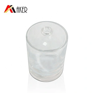 China factory empty 100ml clear cylinder glass perfume bottle packaging with gold aluminum sprayer