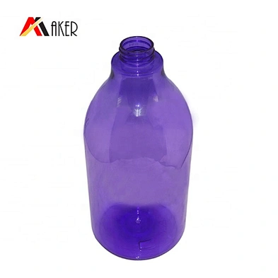 Factory price empty purple round 2l plastic pet shampoo bottle manufacturer with lotion pump