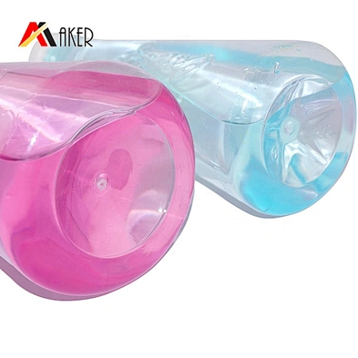 Wholesale BPA Free 250ml 500ml empty clear PET plastic soda drinking water bottle with screw cap