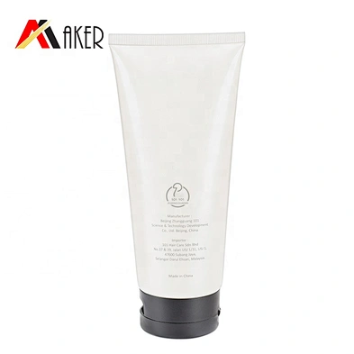 High quality empty LDPE plastic 200ml matte pearl white hair care shampoo cosmetic tube packaging