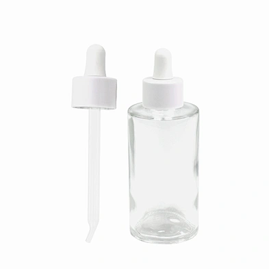cosmetic glass message oil bottle essential oil packaging personal care serum clear child proof dropper glass bottle
