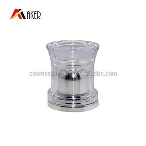 10mm AS and PS plastic acrylic plating screw cap for cosmetic tube