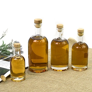 Empty Transparent 150ml Boston Glass Wine Bottle for Whisky Vodka Brandy Whiskey