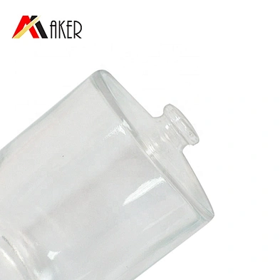 China factory empty 100ml clear cylinder glass perfume bottle packaging with gold aluminum sprayer